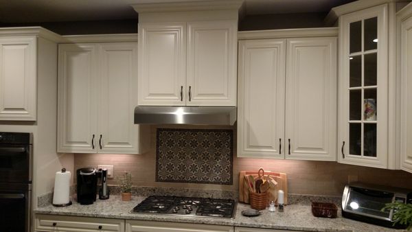 Custom kitchen with designer back splash