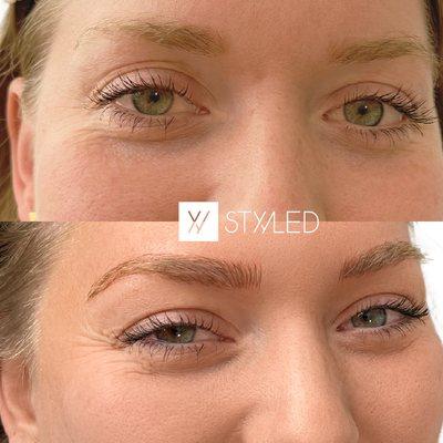 Blondes can enjoy natural looking brows with microblading