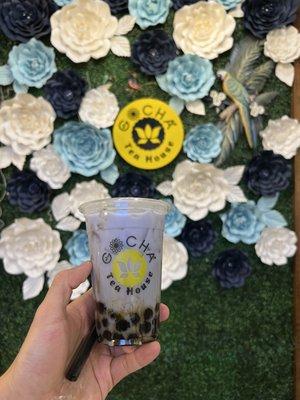 Taro Milk Tea with boba