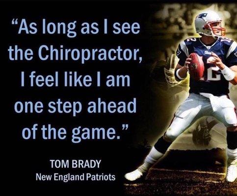 Some of the greatest of all time receive chiropractic care.