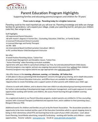 Parent Education Program Highlights