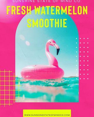 [Handcrafted Beverage] made with real fruit - Fresh Watermelon Smoothie $8.50