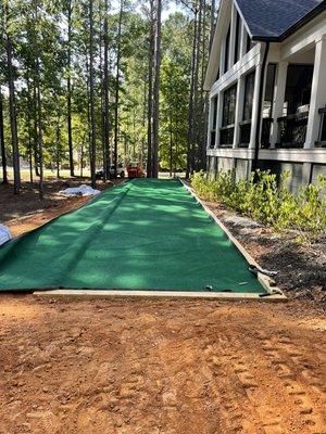 Bocce ball construction phase 3