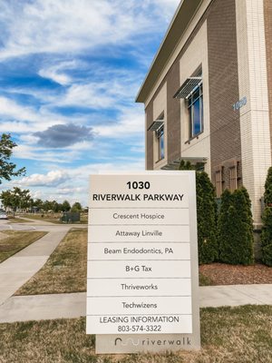 Directory of business suites in our building.