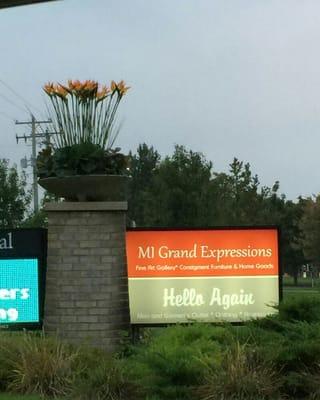 The new lighted sign alongside Cascade Road.