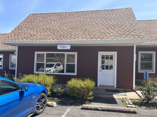 Store front with new sign