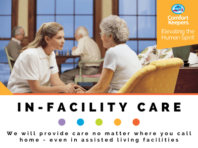 Our home care services are available to seniors living in any setting, including assisted living facilities.