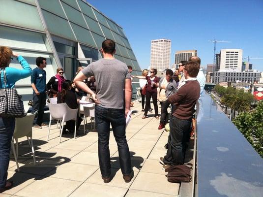 Great day to be out on the roof. This "un"-seminar was boring as hell though (not the Center's fault, I hasten to add).