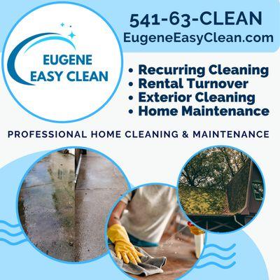 Don't let spring cleaning stress you out this year. Let Eugene Easy Clean take care of everything, so you can enjoy the warmer weather.