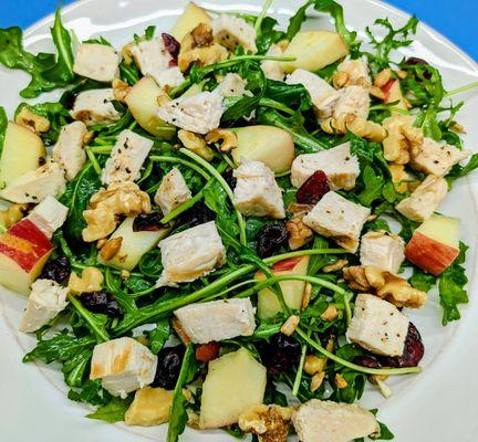 Grilled Chicken Arugula Apple Walnut Salad