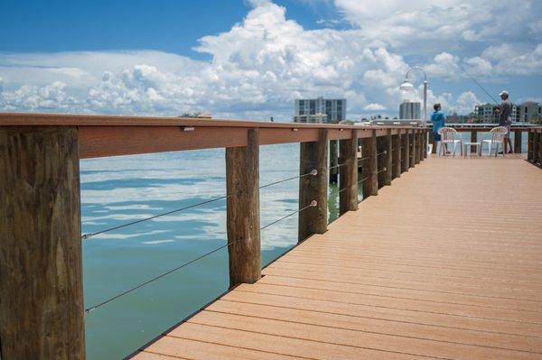 Dock built with Trex composite decking from Decks and Docks Lumber Company