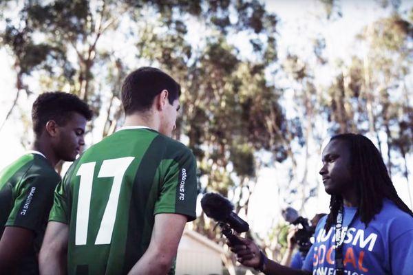 Filming the Burlingame Dragons Soccer Team