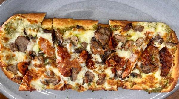 Mushroom pesto flatbread $18.00