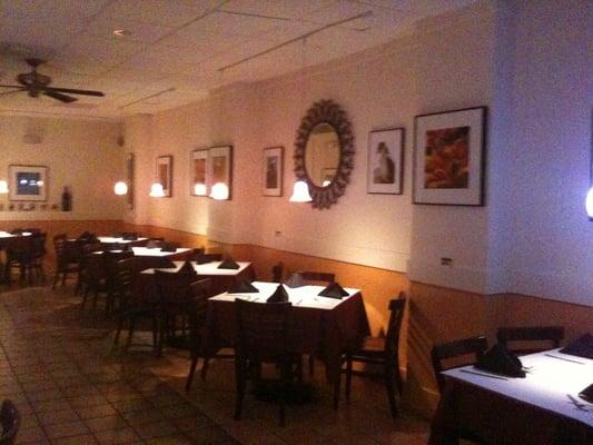 Our back dining room, seats 45 and perfect for rehearsal dinners, parties and tastings.