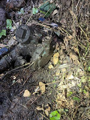 Backflow preventer, buried in 20 years of mud!