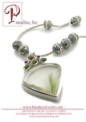 Designer Sterling Silver Jewelry using Genuine Stones and 18K Gold