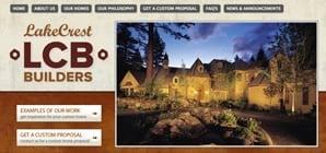 Lakecrest Builders website design and development.