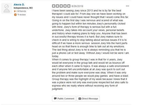 Legitimate customer review not shown by Yelp.