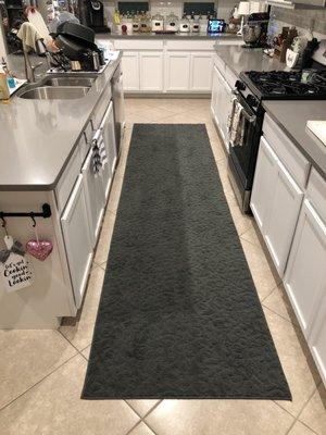 Mrs. Texas ordered this new rug for her kitchen on-line, and it was delivered in a few days with no issues