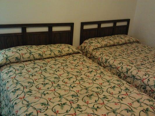 Typical double beds.