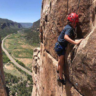 Rock climbing in western Colorado.