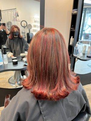 Red highlights done by Shahana