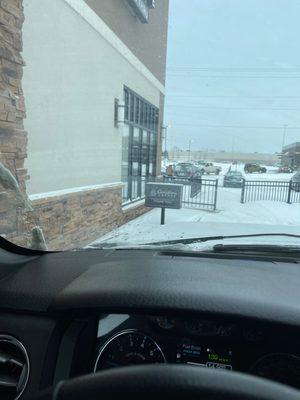 In the drive thru