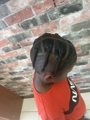 Pop smoke braids/ sides cut/ no fade