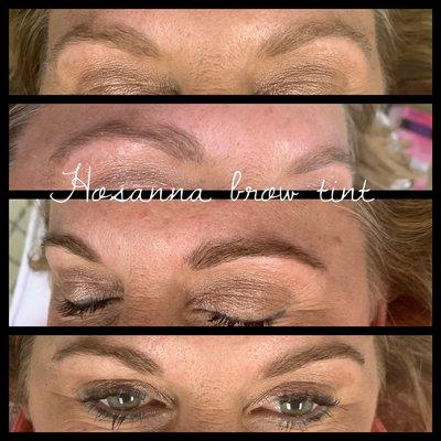 Brow tint and shape up