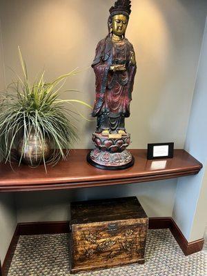 Quan Yin - Goddess of Compassion in the waiting area.