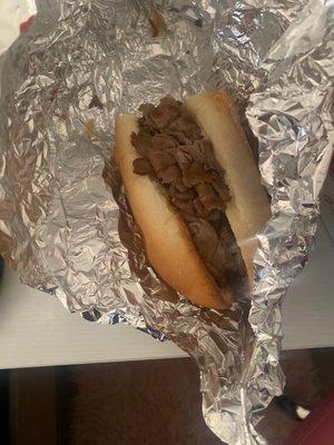 Lame ass Philly cheesesteak