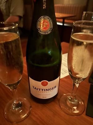 The first bottle of Tattinger's!