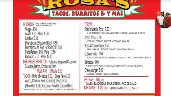 Rosas Tacos, Burritos y mas!!!