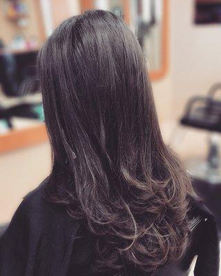 Layered cut and blow out