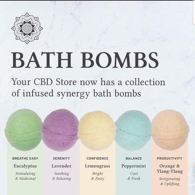 Our 100mg CBD Bath Bombs to add the perfect touch of happiness to each bath !