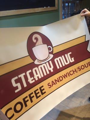 Steamy mug sign