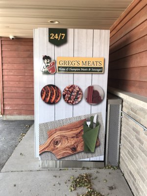 Vending Machine!! How did I miss this earlier this year? To the left of the front door as you're facing the entrance.