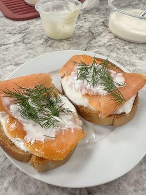 Smoked Salmon crostini