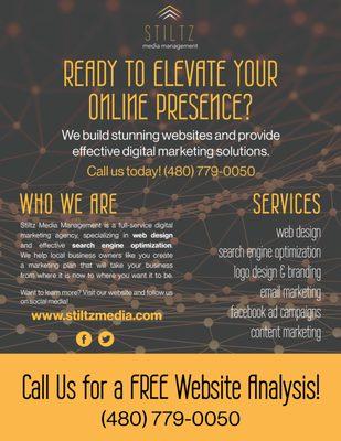 Stiltz Media's skills and web services for business owners