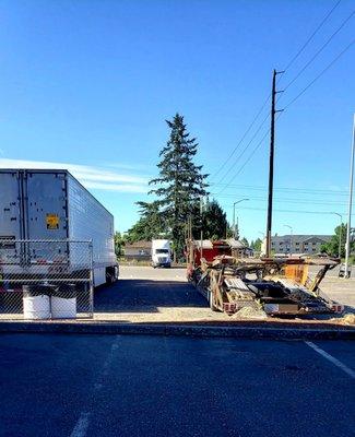 View as you're walking from Ernie's to Truck Parking.