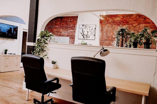 Flexible shared office space at Co.W coworking in Salem, Oregon