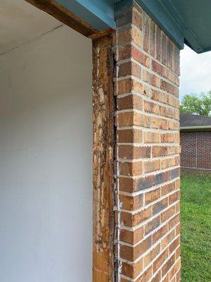 termite damage that had to replaced