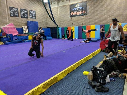 Acro yoga, break dancing, and gymnastics open floor night!