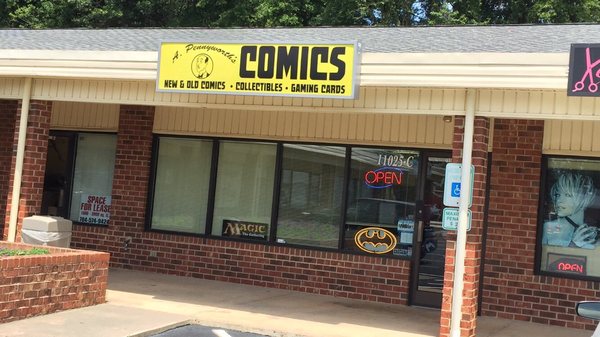 A. Pennywworth's comic book shop store front.