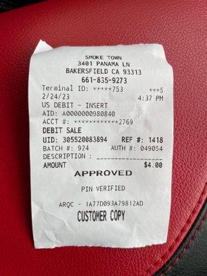 Proof of receipt