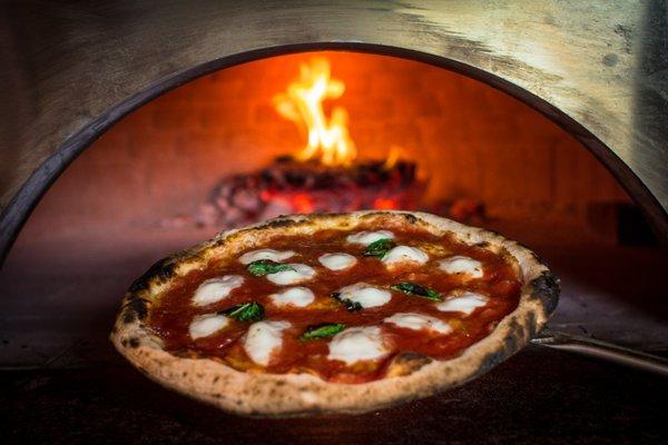 Margherita Pizza -  Crushed Tomatoes, Sea Salt, Fresh Mozzarella, Basil, Extra Virgin Olive Oil