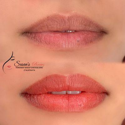 Brightening dark lip treatment is the perfect way to enhance our lip color for a natural look  instagram: susanbrows.pmu