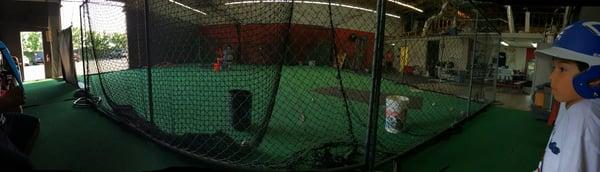 Panorama of the baseball training area