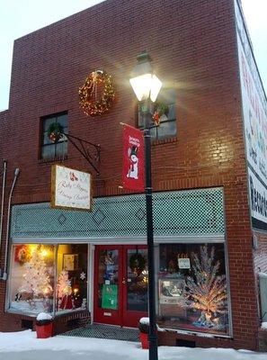 Located in a historic building on Nash Street in Historic Louisburg's downtown district. The storefront windows are a huge attraction!