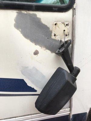 damage that needed repaired for a camper